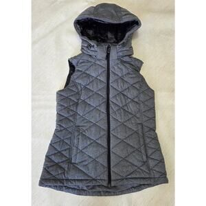 Tek Gear Gray Puffer Hooded Vest Woman's Size Small